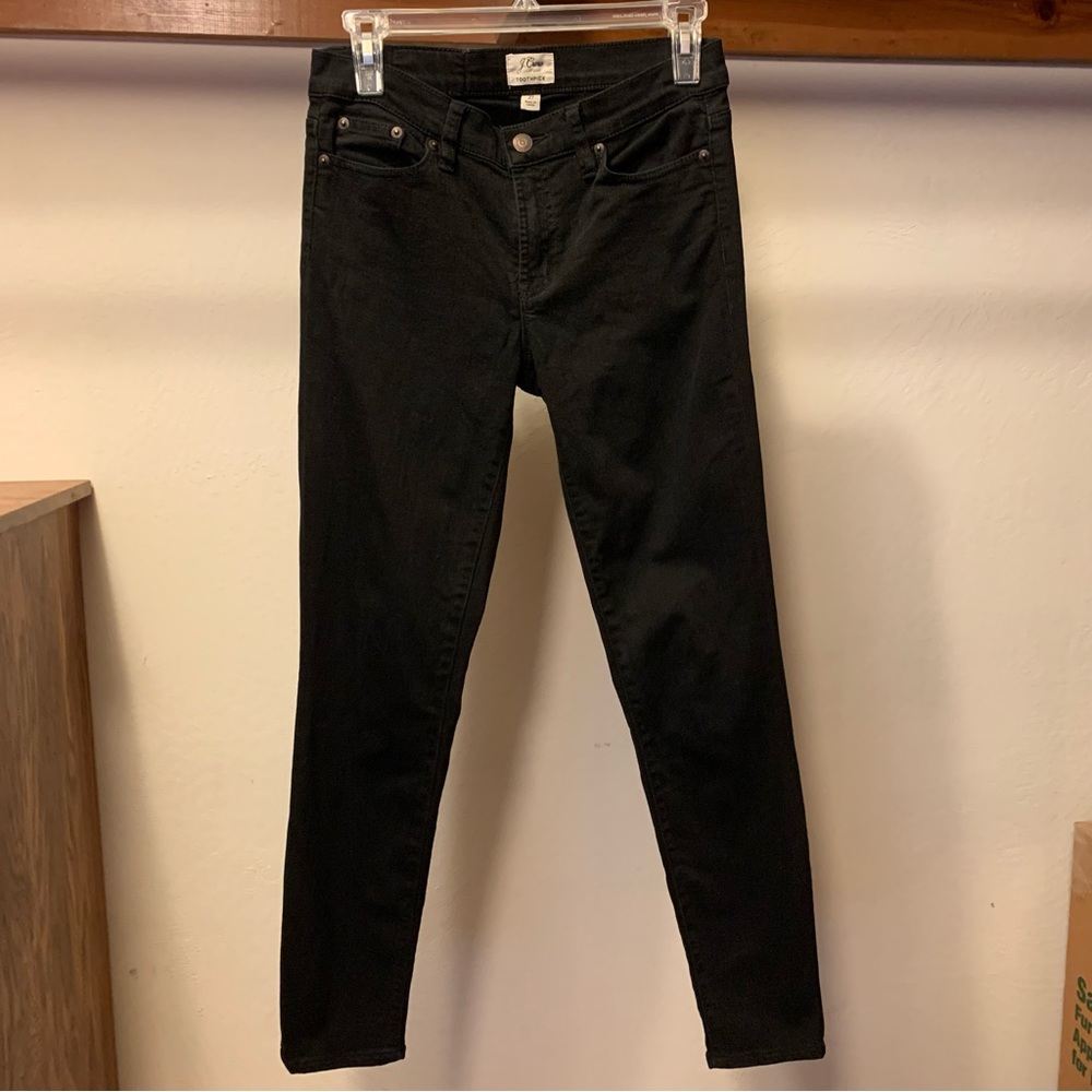 J. Crew Black Skinny Toothpick Jeans Size 27